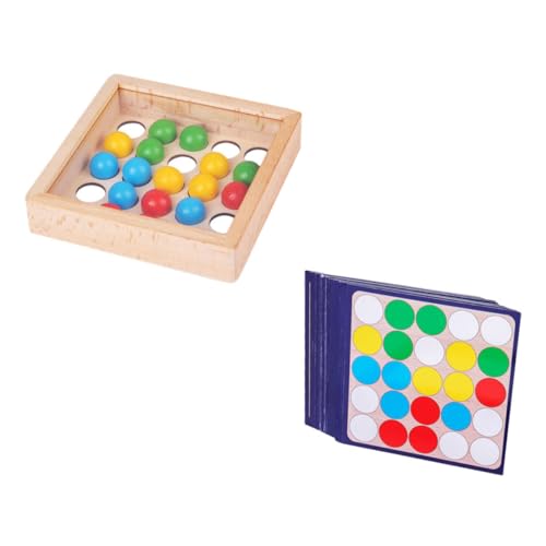 QUMIIRITY 1 Satz Kugel Holzspielzeug Pädagogisches Gedächtnisspiel Gedächtnispuzzles Für Regenbogen Brettspiel Fidget Slug Spielzeug Denksport Spiele Für Puzzle Bauspielzeug von QUMIIRITY