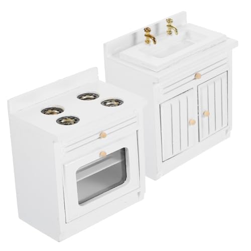 QUMIIRITY 1 Satz Miniaturset Waschbecken und Herd für Puppenhaus Realistische Küchenmöbel Dekoration Teiliges Set mit Weißem Waschbecken und Herd für DIY Puppenhaus und Kreative Räume QUMIIRITY 1 Satz Miniaturset Waschbecken und Herd für Puppenhaus Realistische Küchenmöbel Dekoration Teiliges Set mit Weißem Waschbecken und Herd für DIY Puppenhaus und Kreative Räume von QUMIIRITY