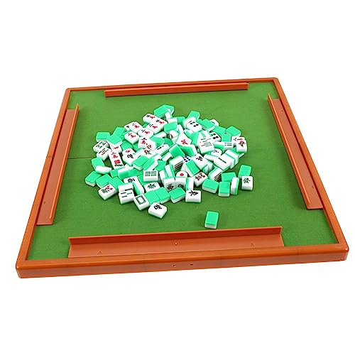 QUMIIRITY 1 Satz Reise Freizeit Mahjong Kollege famaliguy настольные игры Reise Tischspiel Mahjong Mini-Mahjong-Kit majiang Spielzeug tragbares Mahjong-Kit Reise kleines Mahjong-Kit Acryl von QUMIIRITY