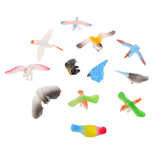 QUMIIRITY 1 Satz Tiermodell Lernspielzeug Für Kinder Gefälschtes Vogelspielzeug Puppenhaus-miniaturspielzeug Vogel-skulptur-dekor Mini-vogelmodell Vögel Modell Kinder Tier Plastik Colorful von QUMIIRITY