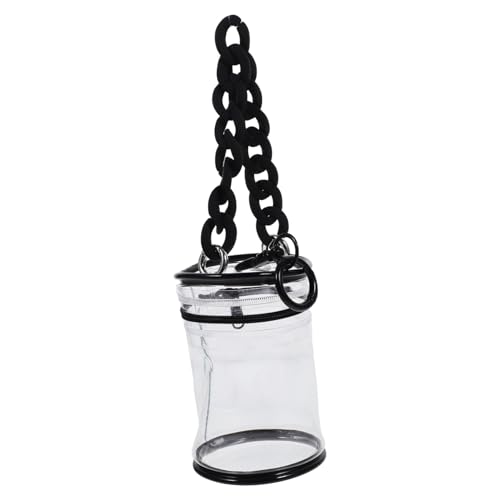 QUMIIRITY 1 Satz Transparente Babytasche Tasche Für Puppe Tragbarer Aufbewahrungshalter Für Puppen Kleine Aufbewahrungstasche Puppentragetasche Reisetasche Puppenbehälter PVC Black von QUMIIRITY