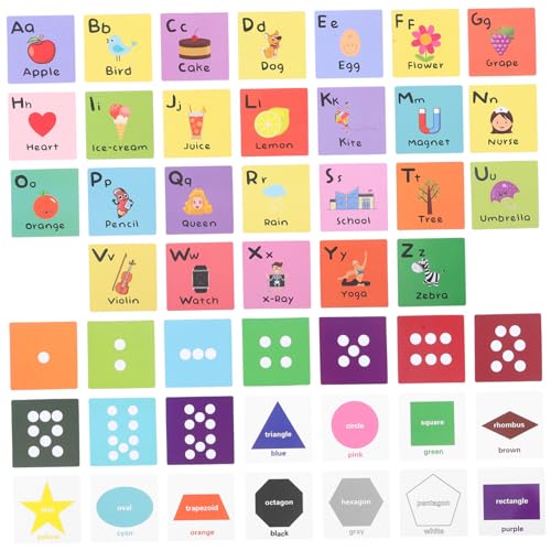 QUMIIRITY Lernkarten-Set Für Jungen Und Mädchen ABC-lernspielzeug 1 Set Alphabet-spielspielzeug Englisch-lernspielzeug Kognitive Wortkarten von QUMIIRITY