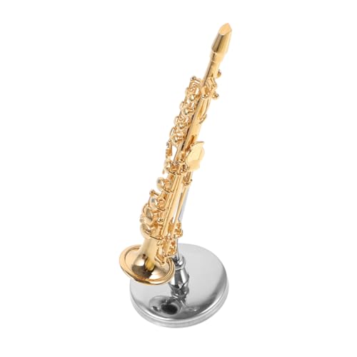 QUMIIRITY Handgefertigtes Saxophonmodell aus Metall Mini-Saxophonsimulation zur Dekoration für künstlerische Arbeiten am Arbeitsplatz von QUMIIRITY