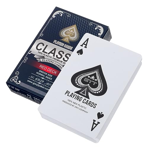 QUMIIRITY 1 Schachtel Kartenspielen Spielkarten Amusement Karten Spiele Deck of Cards boardgame Rechteckige Kartenspiele Tischspielzeug Poker Schachbrett Partyzubehör tragbare Karten Plastik von QUMIIRITY