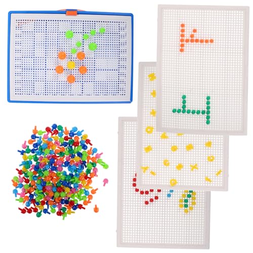 QUMIIRITY 1 Set Pilznägel Peg Puzzle Set Kleinkind Pilz Peg Puzzle Feinmotorik Aktivitäten Spielzeug Vorschul Puzzle Spielzeug Kinder Pegboard Pädagogische Bausteine ​​DIY Peg von QUMIIRITY