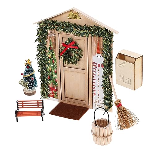 QUMIIRITY 1 Set Puppenhaus Set Für Weihnachten Weihnachtsbaumschmuck Spielzeug Weihnachtsdekoration Heimdekoration Puppenhaus Dekoration Spielhaus Dekoration Weihnachten Miniatur von QUMIIRITY