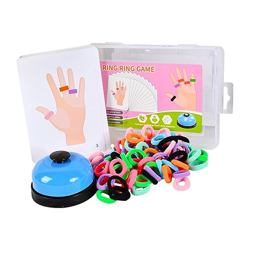 QUMIIRITY 1 Set Ring Ring Spiel Kinderspielzeug Lernspielzeug Ring Spielzeug Interessantes Fingerring Spielzeug Eltern Kind Spielzeug Pädagogisches Intelligentes Spielzeug von QUMIIRITY