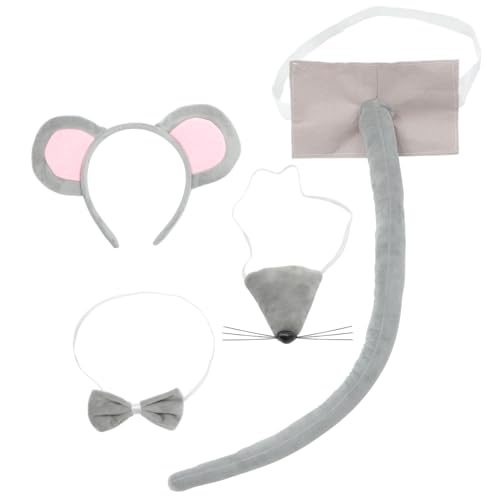 QUMIIRITY 1 Set Set Kleidung Zubehör Stirnband Niedliche Accessoires Kopfband Tiere Bekleidung Kostüme Fliege Der Tierschwanz Halloween Cosplay Zubehör Party Kopfschmuck Frauen von QUMIIRITY