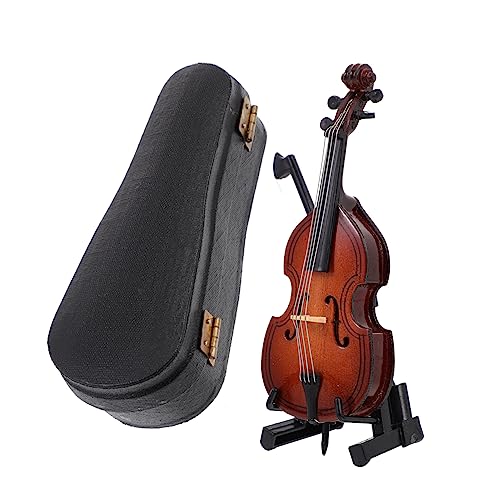 QUMIIRITY 1 Stück Cello Modell Mini Instrumente Miniatur Gitarre Musikinstrument Miniatur Instrument Mini Violoncello Mini Starter Musikalische Saiteninstrumente von QUMIIRITY