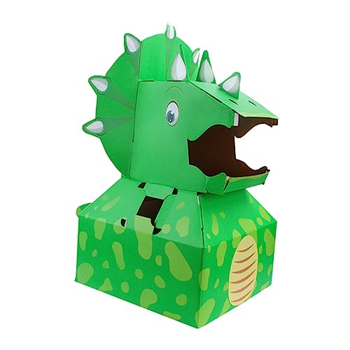 QUMIIRITY 1 Stück Dinosaurier Modell Papier Dinosaurier Spielzeug Dinosaurier Kostüm Outfit Dino Papier Kostüm Pädagogisches Kleinkind Spielzeug Entwicklungsspielzeug Dinosaurier von QUMIIRITY