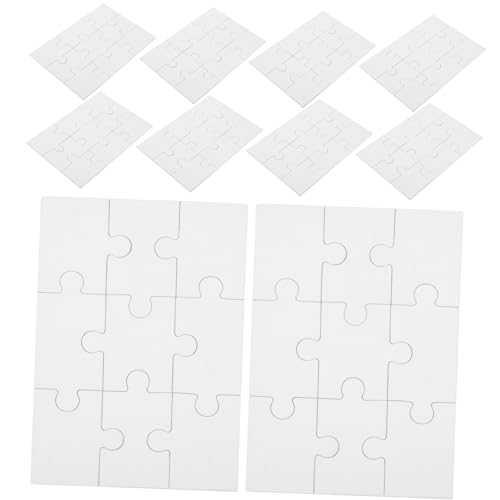 QUMIIRITY 10 Blatt Blanko Puzzle Bemalbare Puzzles Bemalbares Beschreibbares Puzzle Rechteckiges Weißes Puzzle DIY Zubehör Bastelbedarf Bastelbedarf DIY Rohlinge Produkte DIY von QUMIIRITY