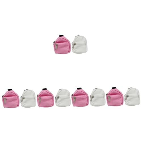 QUMIIRITY 10 STK Simulation Schultasche Mädchenrucksack Mini-Puppentasche Mädchen Geldbörsen kinderspielzeug Kinder Spielzeug Toys for Stofftaschen für Puppen Mini-Rucksack-Spielzeug von QUMIIRITY