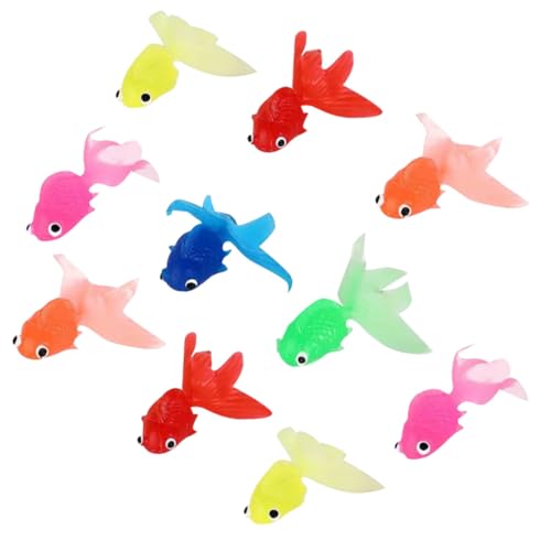 QUMIIRITY 10 Stück Teiliges Aquarium Deko mit Lebensechten Farbigen Künstlichen Goldfischen aus Umweltfreundlichem TPR Material Realistische Fake Tropical Fish für Fischteiche und Aquarien QUMIIRITY 10 Stück Teiliges Aquarium Deko mit Lebensechten Farbigen Künstlichen Goldfischen aus Umweltfreundlichem TPR Material Realistische Fake Tropical Fish für Fischteiche und Aquarien von QUMIIRITY