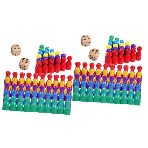 QUMIIRITY 100 STK Stück Brettspiel Schachfiguren Würfel-brettspiel Rätsel Ketten-dreieck-Spiel Zubehör Für Brettspiele Brettspielzubehör Magnetisches Schachspiel Spielmarke Schachmarker Holz von QUMIIRITY