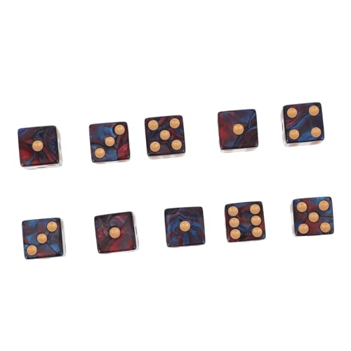 QUMIIRITY 10St große Lochpunktwürfel Spiele Würfel 6-seitiger Spielwürfel lustige Würfel Spiel Würfel einzigartige Würfel roll The dice Rolling dice Bar beim Würfeln Mode Würfel Acryl Blue von QUMIIRITY