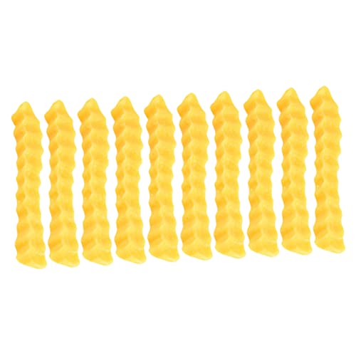 QUMIIRITY 10st Gefälschte Pommes Frites Hühnchen Pommes Simulation Essen Pommes-Modell Künstliche Chips Essen Künstliche Pommes Frites Realistisch Aussehende Chips Pommes Frittes PVC Yellow von QUMIIRITY