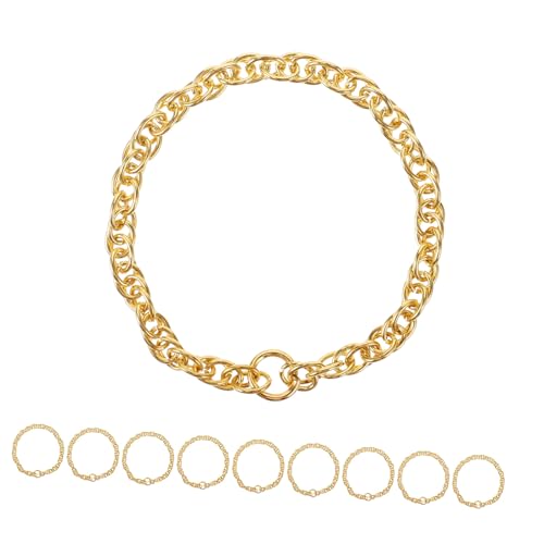 QUMIIRITY 10st Kleiner Gelber Entenschmuck Puppenschmuck Spielzeug Prinzessin Zubehör Puppen Mini-schmuck Mini-puppenkette Miniatur-Goldkette Puppen-Spielzeug-Halskette Plastik Golden von QUMIIRITY