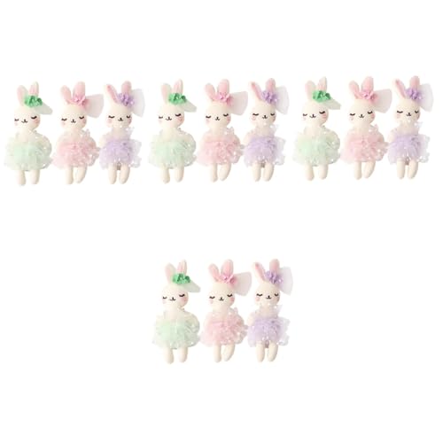 QUMIIRITY 12 STK Kaninchenpuppe Plüsch-Kaninchen-Spielzeug Plüschhasenpuppen Stofftier Osterhase Puppen Für Mädchen Kaninchen Stofftier Kuscheltiere Hasen-plüschtiere Hasenfigur Pp Baumwolle von QUMIIRITY