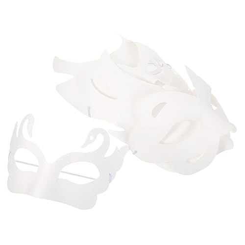 QUMIIRITY 12 Stück Zellstoffmaske selber machen halloween masken halloweenmaske halloween masks leere Masken zum Malen weiße Halloween-Maske Papiermasken zum Basteln weiße Maskerademaske von QUMIIRITY