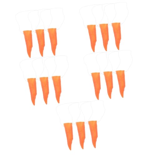 QUMIIRITY 15 Stk Karottennase Kostüm Nasenringe Clip-nase Menschlich Maske Nieten Titannase Schwarze Clownsnase Magnetischer Nasenring Nasenringe Reifen Piercings Zucht Vinyl Orange von QUMIIRITY