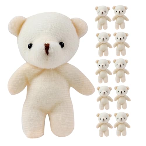 QUMIIRITY 15St Mini-Bär kuschelig cutermesserser Tags Valentinstag Mann studienabschluss Toy schöne kleine Bären ausgestopfte Bärenpuppe PP Baumwolle Beige von QUMIIRITY