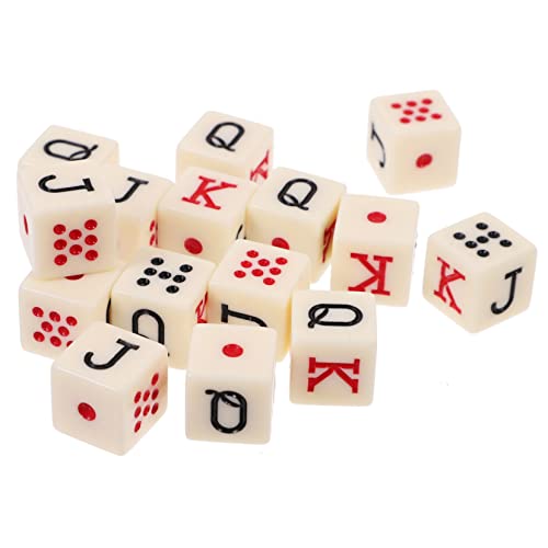 QUMIIRITY Poker Dice Prop Liar Poker Dice 15-teiliges Tragbares Würfelspielset Für Geburtstage von QUMIIRITY