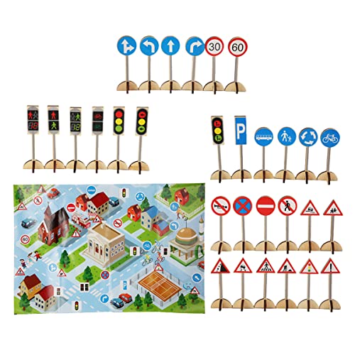 QUMIIRITY 1Satz Kognitive Spielzeuge Umweltfreundliche Straßenschilder für Pädagogisches Verkehrssicherheit und Kreativem Spiel QUMIIRITY 1Satz Kognitive Spielzeuge Umweltfreundliche Straßenschilder für Pädagogisches Verkehrssicherheit und Kreativem Spiel von QUMIIRITY