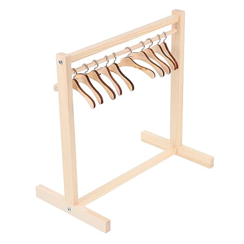 QUMIIRITY 1Satz Puppenbekleidungsregal aus Holz mit Kleiderbügeln Puppenkleiderständer für Puppenhaus für Kreatives und Aufbewahrung von Puppenkleidung QUMIIRITY 1Satz Puppenbekleidungsregal aus Holz mit Kleiderbügeln Puppenkleiderständer für Puppenhaus für Kreatives und Aufbewahrung von Puppenkleidung von QUMIIRITY