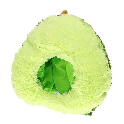 QUMIIRITY 1Stk Avocado-Kopfbedeckung plüschhut aqua tint Lightweight hat lustige Avocado Bananenhut funky halloween deko Lustige Kopfbedeckung Hut in Fruchtform Plüsch und pp Baumwolle Green von QUMIIRITY