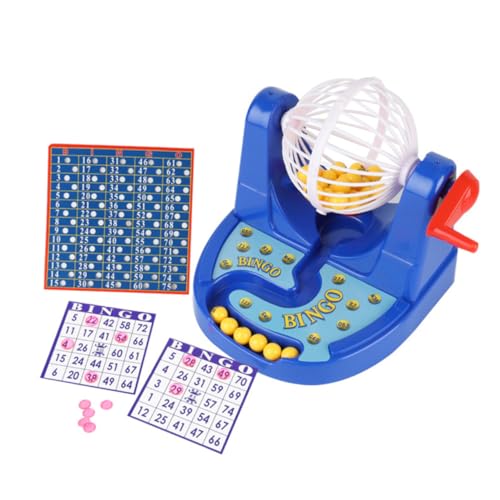 QUMIIRITY 1Stk Bingo-Spielautomat tragbarer Bingo-Käfig Bingo-Spiel für Kinder Bingo-Maschinenkäfig Bingo-Karten Brettspiele liefert Spielzeug für Kinder kinderspielzeug Toys for Blue von QUMIIRITY