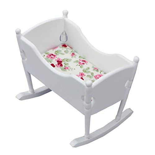 QUMIIRITY 1stück Mini Cradle Model Für Weißes Mini-möbel Für Kinderzimmer Für -projekte Und Miniatur-sammler Maßstab Langlebig Und Realistisch QUMIIRITY 1stück Mini Cradle Model Für Weißes Mini-möbel Für Kinderzimmer Für -projekte Und Miniatur-sammler Maßstab Langlebig Und Realistisch von QUMIIRITY