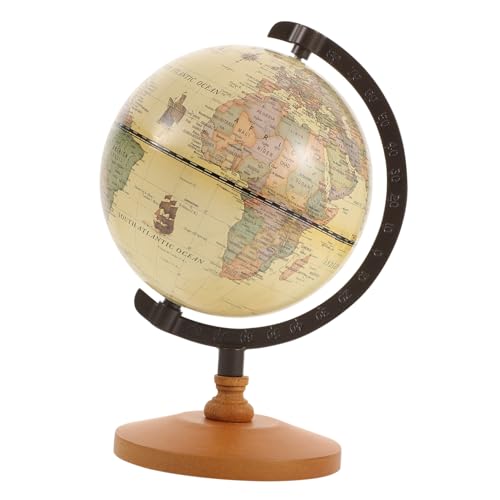 QUMIIRITY 1pc European Style Globe Tabletop Globe Decor Office Desktop Dekoration (Brown) von QUMIIRITY