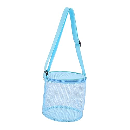 QUMIIRITY 2 STK Shell-Tasche Tasche zum Sammeln von Muscheln Kinderspielzeug verrechnet aufbewahrungssack Storage Pockets Mesh-Muscheltasche praktische Netztasche zur Aufbewahrung PVC Blue von QUMIIRITY