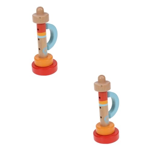 QUMIIRITY 2 STK Trompetenspielzeug aus Holz Kinder spielset Puzzle-Spielzeug Lernspielzeug für Kinder Lustiges Party-Krachmacher-Spielzeug Holztrompete für Kinder hölzerne Hupe Bambus von QUMIIRITY