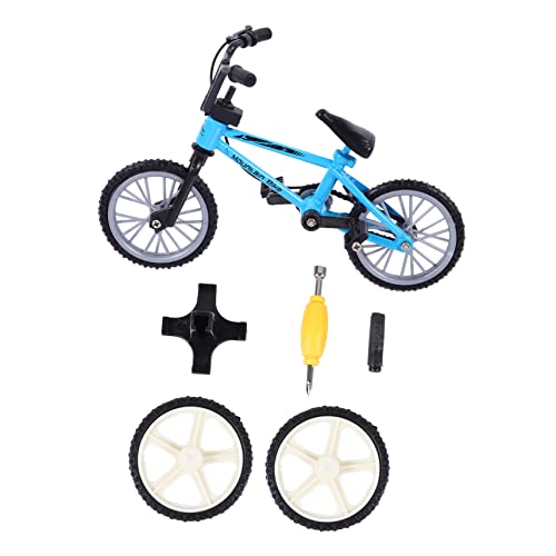 QUMIIRITY 2 Sätze Fingerrad Fahrradspielzeug Finger-Mini-Fahrrad Mini-fingerbike Mini-MTB Miniatur-fingerspielzeug Simulationsrad Mini-sportspielzeug Minifiguren Miniaturfiguren Blue Plastik von QUMIIRITY