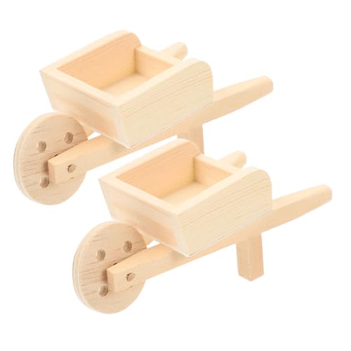 QUMIIRITY 2 Stck Miniatur Schubkarre Modell Teiliges Holz Puppenhaus Deko Mini Garten Wagen Figuren Realistisch Naturfarben für Miniaturgärten und Zubehör QUMIIRITY 2 Stck Miniatur Schubkarre Modell Teiliges Holz Puppenhaus Deko Mini Garten Wagen Figuren Realistisch Naturfarben für Miniaturgärten und Zubehör von QUMIIRITY