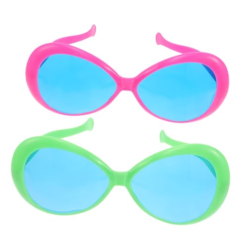 QUMIIRITY 2 Stück Hawaii Sonnenbrillen Für Poolparty Brille Funky Brille Sonnenbrillenzubehör Tropische Sonnenbrillen Cartoon Sonnenbrillen Sommer Strandbrillen Jumbo Sonnenbrillen von QUMIIRITY