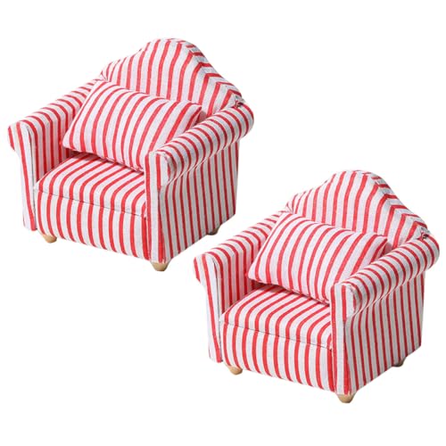 QUMIIRITY 2 Stück Maßstab Puppenhaus Möbel Streifenmuster Wohnzimmermöbel Puppenhaus Zubehör QUMIIRITY 2 Stück Maßstab Puppenhaus Möbel Streifenmuster Wohnzimmermöbel Puppenhaus Zubehör von QUMIIRITY