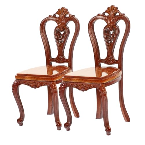 QUMIIRITY 2 Stück Maßstab Realistische Vintage Mini Möbel Detailreiche Miniatur Stühle für Puppenhaus Dekoration und Kreatives Spiel QUMIIRITY 2 Stück Maßstab Realistische Vintage Mini Möbel Detailreiche Miniatur Stühle für Puppenhaus Dekoration und Kreatives Spiel von QUMIIRITY