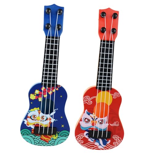 QUMIIRITY Gitarre Anfänger 2 Stück Mini Gitarre Ukulele Für Kinder Anfängergitarre Für Kleinkinder Von 1–3 Jahren Kindergitarre Für Mädchen Gitarre Für Kinder Im Alter Von 5–9 Jahren Spielzeuggitarre von QUMIIRITY