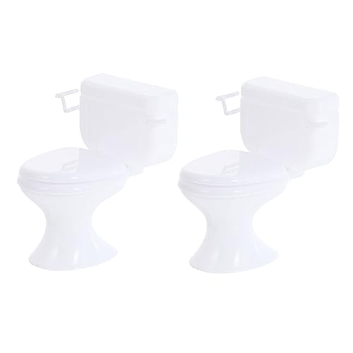 QUMIIRITY 2 Stück Miniatur Toiletten für Puppenhaus Teiliges Weißes Badezimmer Zubehör Realistische Mini Wc Dekoration für Langlebig und Sicher QUMIIRITY 2 Stück Miniatur Toiletten für Puppenhaus Teiliges Weißes Badezimmer Zubehör Realistische Mini Wc Dekoration für Langlebig und Sicher von QUMIIRITY