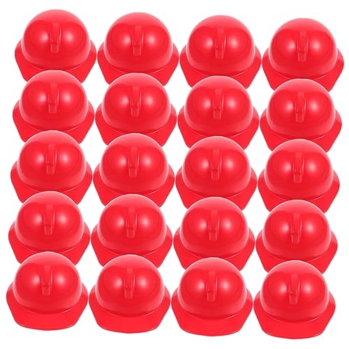 QUMIIRITY 20 Stk Spielzeughelm Puppenträger Schutzhelm Miniatur-Bauhut Mini- Mini-Sicherheitshut Puppenkleidung Accessoires Puppenhüte Bauhut für Minipuppen Puppenbaumütze Abs rot von QUMIIRITY