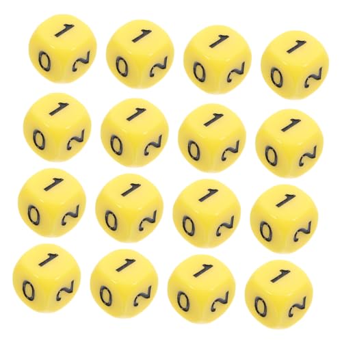 QUMIIRITY 20 Stück Mathe-zahlenwürfel 0–5 Acryl Nummerierte Würfel 6-seitig 16 Mm Runde Ecken Partyspielwürfel Mini-lehrwürfel Partyzubehör von QUMIIRITY