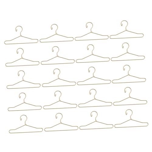 QUMIIRITY 20 Stück Teiliges Mini Metall Kleiderbügel für Puppenkleidung Goldfarbene Puppenbügel aus Stabilem Metall Glatte Oberfläche für Puppenhaus und Ordentliche Aufbewahrung von Mini QUMIIRITY 20 Stück Teiliges Mini Metall Kleiderbügel für Puppenkleidung Goldfarbene Puppenbügel aus Stabilem Metall Glatte Oberfläche für Puppenhaus und Ordentliche Aufbewahrung von Mini von QUMIIRITY