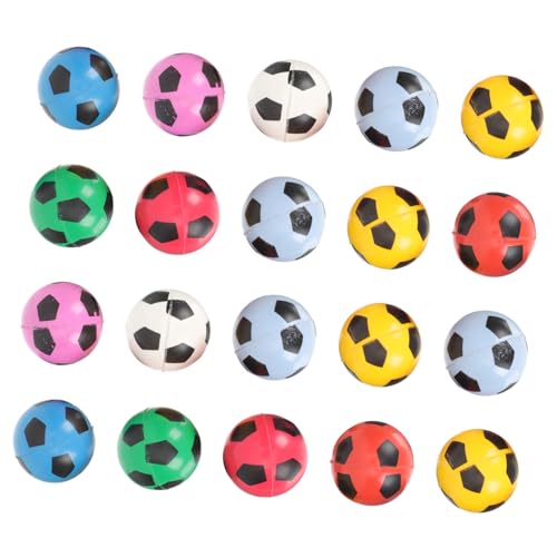 QUMIIRITY 20St Flummi Mini-Sportbälle Fußball aus Schaumstoff Mini-Fußball kleine Hüpfbälle stringy balls gummiball Hüpfbälle Partygeschenke für Kinder Mini-Hüpfbälle Synthesekautschuk von QUMIIRITY