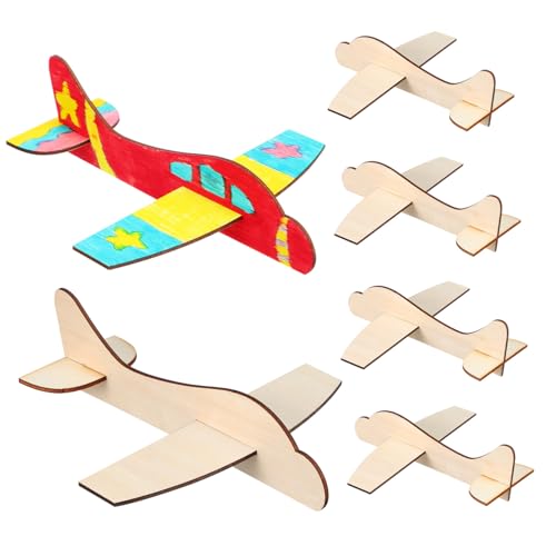 QUMIIRITY 20St Leere Holzflugzeuge leeres Modell bemalen Flugzeugaktivitäten für Kinder bastelkasten handystativ Werkzeug Puzzlematte Flugzeugspielzeug zusammenbauen DIY-Spielzeug für Kinder von QUMIIRITY