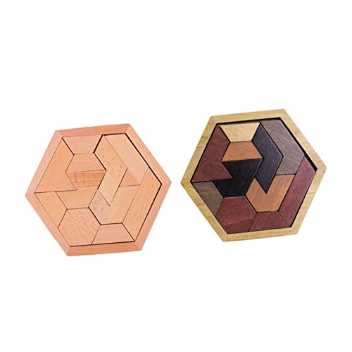QUMIIRITY 2Sätze Holz Hexagon Puzzle Pädagogisches Tangram für Fördert und Formenerkennung Sicheres Material Glatt Poliert für Kreatives QUMIIRITY 2Sätze Holz Hexagon Puzzle Pädagogisches Tangram für Fördert und Formenerkennung Sicheres Material Glatt Poliert für Kreatives von QUMIIRITY