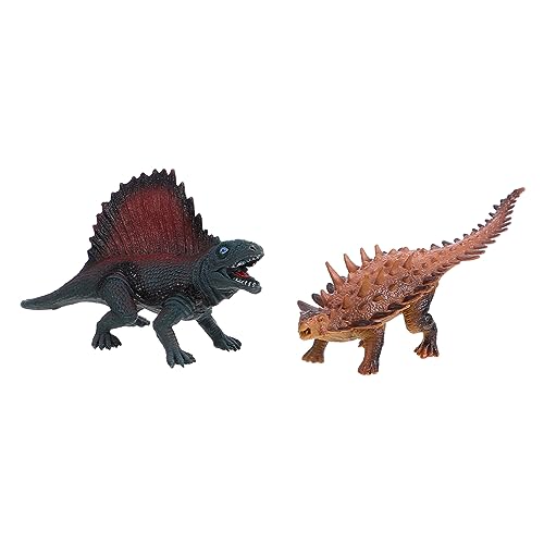 QUMIIRITY 2St Dinosaurier-Modell große Dinosaurier Lernspielzeug Dinosaurierfiguren Dinosaurier simulieren Dinosaur Toys for Children's Room Decoration Gummiverzierung Gummi-Dinosaurier von QUMIIRITY