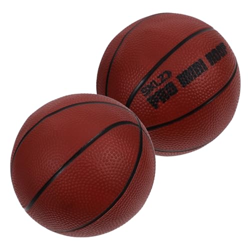 QUMIIRITY Basketball Spiel Basketball Zuhause 2st Kinderbasketball Outdoor Draußen Poolspielzeug Korbball Basketballbälle Für Jugendliche Zum Kleiner Basketball Für Draußen PVC Brown von QUMIIRITY