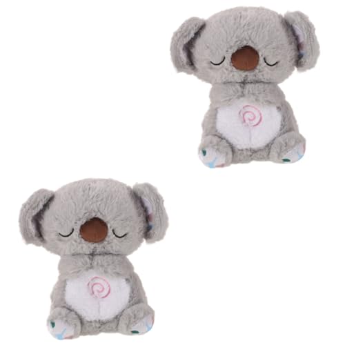 QUMIIRITY 2St Koala-Musikpuppe Beruhigendes Spielzeug Weiches Kuscheltier Stofftier Koala Bär Koala Stofftier Koala-Plüschkissen süßer Kleiner Koala Kuscheltier im Schlafzimmer PP Baumwolle von QUMIIRITY